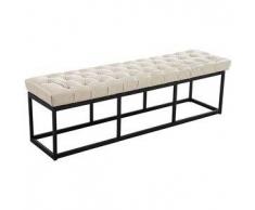 CLP Banco Amun B150 tapizado de cuero sintético metal crema 46 cm