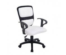 CLP Silla de oficina Einstein para niños plastico negro/blanco altura regulable 43 - 50 cm