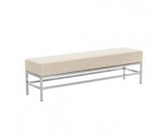 CLP Banco 4 plazas de Tulip acero inoxidable crema 46 cm
