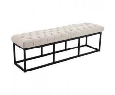 CLP Banco Amun B150 tapizado de tela metal crema 46 cm