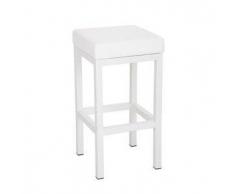 CLP Taburete bar Taylor W80 metal blanco sin respaldo 80 cm 4 patas