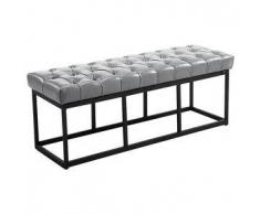 CLP Banco Amun B120 tapizado de cuero sintético metal gris 46 cm