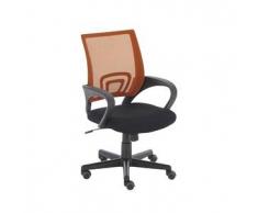 CLP Silla de escritorio GENIUS plastico naranja altura regulable 40 - 52 cm