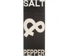 Benuta Alfombra de cocina Salt & Pepper Blanco y Negro 80x200 cm