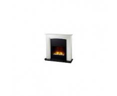 Chimenea eléctrica de 86 cm. de ancho con efecto color blanco