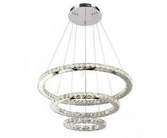 Lámpara de techo LED - cristal 3 anillos - Oslo