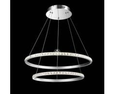 Lámpara de techo LED - cristal 2 anillos - Duccio
