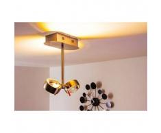 Florenz Lámpara de techo LED Níquel-mate, 2 bombillas - 400 Lumen - vivienda Juvenil/Loft - Zona interior - 3000 Kelvin - 2 - 4 días laborables .