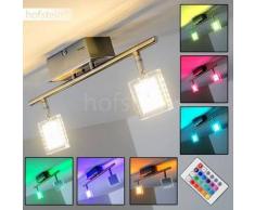 Oxford Lámpara de techo LED Cromo, 2 bombillas - 320 Lumen - Moderno - Zona interior - 3000/RGB Kelvin - 2 - 4 días laborables .
