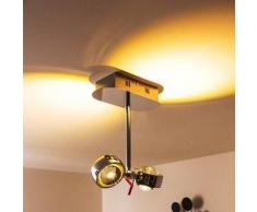 Florenz Lámpara de techo LED Cromo, 2 bombillas - 400 Lumen - vivienda Juvenil/Loft - Zona interior - 3000 Kelvin - 2 - 4 días laborables .
