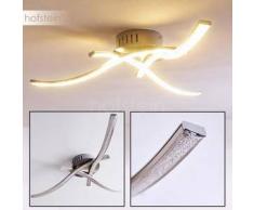 Inuvik Lámpara de techo LED Níquel-mate, Cromo, 1 bombilla - 960 Lumen - Moderno - Zona interior - 3200 Kelvin - 2 - 4 días laborables .