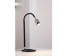 Matagalpa Lámpara de mesa LED Cromo, Negro, 1 bombilla - 400 Lumen - Diseño - Zona interior - 3000 Kelvin - 4 - 8 días laborables .