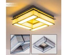 HOPEDALE Lámpara de Techo LED Níquel-mate, 1 bombilla - 1200 Lumen - Moderno - Zona interior - 3000 Kelvin - 2 - 4 días laborables .