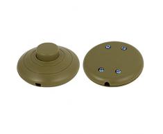 2pcs 3 A AC125 V Dormitorio Lámpara De Pie Interruptor de pie del ejército verde