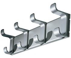 Gruppo Confalonieri Baco Pa0120000ap1 - Perchero de pared acero y metal fundido 47 x 16 x 8 cm 5 ganchos fijación mediante tornillos color plateado