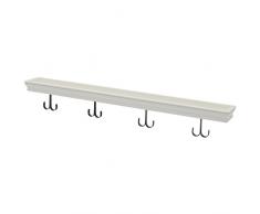 fetim estante de pared con ganchos de B.Organised, 1 pieza, color blanco, 1190791