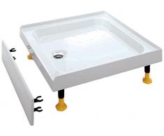 Coram Showers YD763WHI - Plato De Ducha De 760 X 760 Mm 3-Vidrieros Alzatina