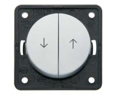 Hager - Pulsador doble para persiana cromo mate