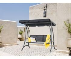 Beliani Columpio De Jardín - 3 Plazas - Negro – Bogart (36359)