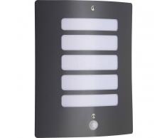 Brilliant Todd – Aplique Mural Exterior Con Detector Gris Alt. 29cm