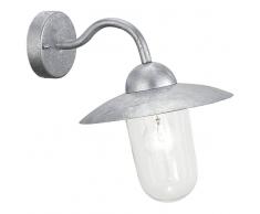 Eglo Milton Aplique De Luz Par Exteriores Acero Y Zinc Alt. 31 Cm