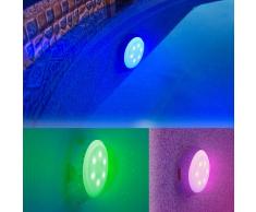 Piscinas Gre Foco proyector LED colores válvula retorno piscina Gre LEDRC