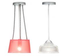 Lundby 60.6043.00 - Lampenset, 2 lámparas de techo, mini muñeca con accesorios