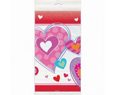 mantel de plástico, ¿por qué el Día de San Valentín, corazones 2,13 x 1,37 metros metros