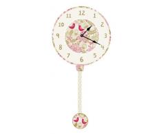 Peel & Sardine pájaros reloj de péndulo