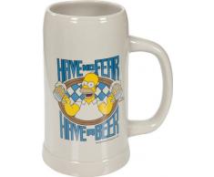 United Labels 116491 Los Simpson - Jarra de cerveza de loza con diseño de Homer