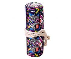 Katara 1786 Muelle de estuche con agujeros, lápices de funda, accesorios para artistas, Pencil Bag para Multicolor de lápices, rollo para Colegio, Oficina, Pintar, escribir, dibujar