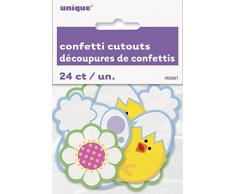 Papel Confeti Out y decoraciones de pollito de conejo de Pascua, 24 unidades