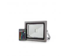 Topenergia Foco Proyector de LEDs para Exterior 20W RGB con Mando Distancia