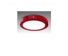 Topenergia Plafón de Techo de LEDs Circular de Superficie Ø215mm 18W 1450Lm 30.000H Color Rojo