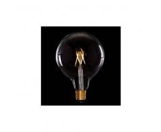 Topenergia Bombilla Vintage LED Dimmable G125 Onda 4W E27 Vidrio Ámbar