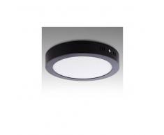Topenergia Plafón de Techo de LEDs Circular de Superficie Ø215mm 18W 1450Lm 30.000H Color Negro