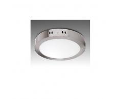 Topenergia Plafón de Techo de LEDs Circular Ø225mm 18W 1300Lm 50.000H Niquel Satinado