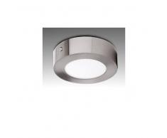 Topenergia Plafón de Techo de LEDs Circular Ø120mm 6W 430Lm 50.000H Niquel Satinado