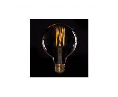 Topenergia Bombilla Vintage LED Dimmable G125 Onda 4W E27 Vidrio Ámbar