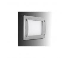 Topenergia Lámpara de Pared Empotrada para Exterior Fumagalli LETI 200 Gris GX53 LED 3W Blanco Cálido