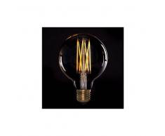 Topenergia Bombilla Vintage LED Dimmable G95 Globo Onda 4W E27 Vidrio Ámbar