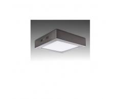 Topenergia Plafón de Techo de LEDs Cuadrado 180mm 12W 860Lm 50.000H Niquel Satinado