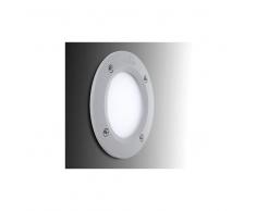 Topenergia Lámpara de Pared Empotrada para Exterior Fumagalli LETI 100 Gris GX53 LED 3W Blanco Cálido