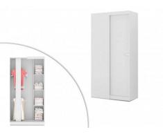 Armario TACK - Largo 112 cm - 1 puerta corredera - Blanco