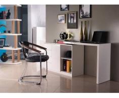 Blanco Escritorio extensible PAVEL - MDF blanco lacado
