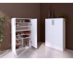 Blanco Mueble zapatero MATHIAS - Color blanco - 2 puertas