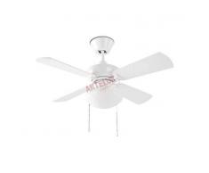 LEDS-C4 Lampara ventilador de techo 91cm oferta con luz, acabado blanco con tulipa de cristal opal. modelo BOUVET de .