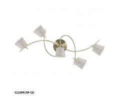 AJP ILUMINACION Plafón de techo dorado modelo DALIA, 5 l.