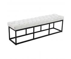CLP Banco Amun B150 tapizado de cuero sintético metal blanco 46 cm