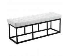 CLP Banco Amun B120 tapizado de cuero sintético metal blanco 46 cm